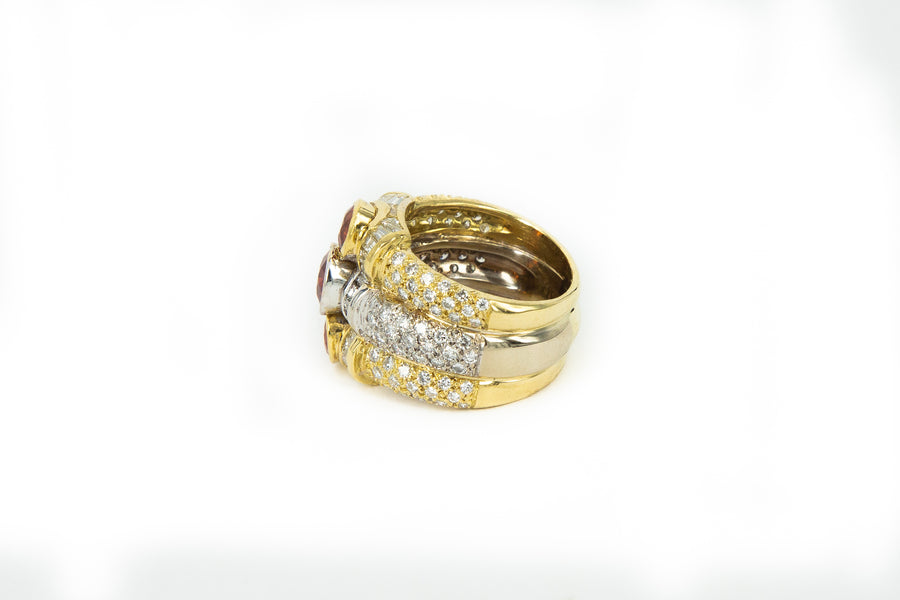 3 Stone Stack Ring