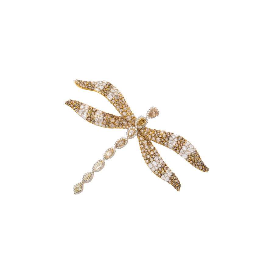 Dragonfly Diamond Brooch