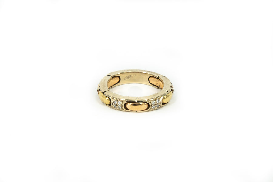 Gold and Diamond Hinged Ring