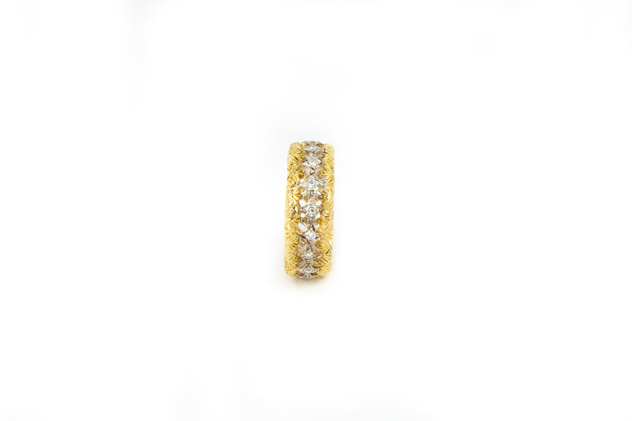 Textured Gold and Diamond Band