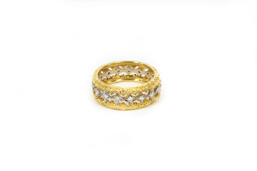 Textured Gold and Diamond Band