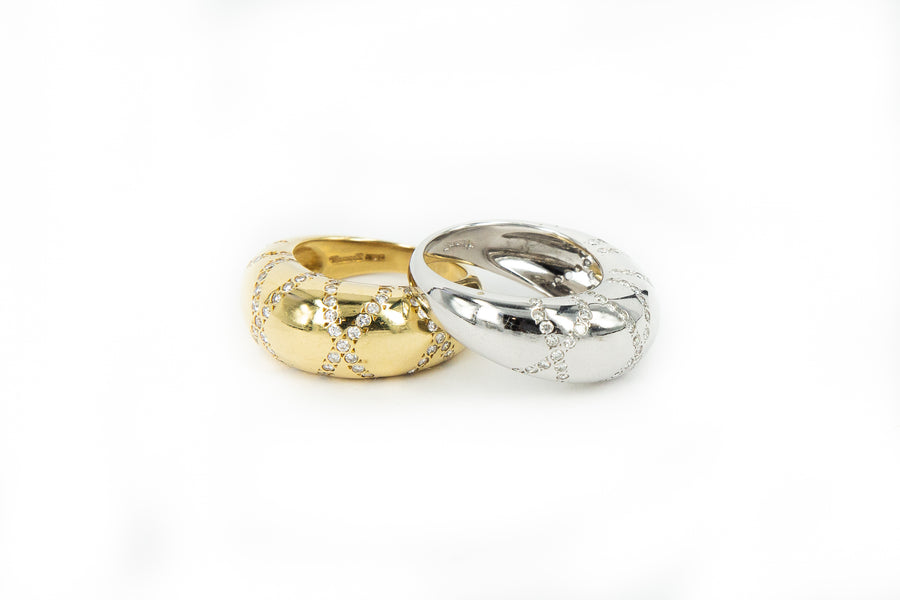 Gold Puffed Band Ring