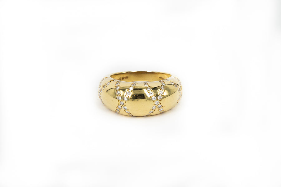 Gold Puffed Band Ring