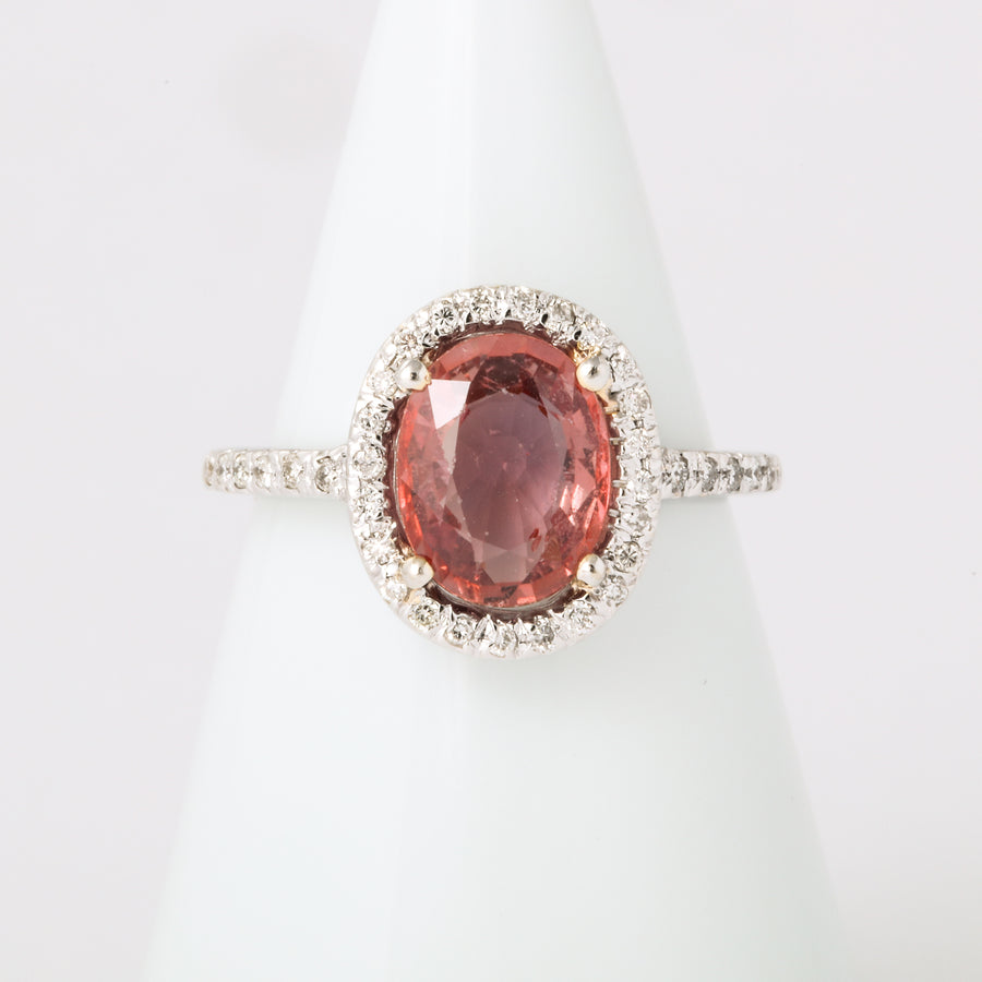 Pink Sapphire + Diamond Cocktail Ring