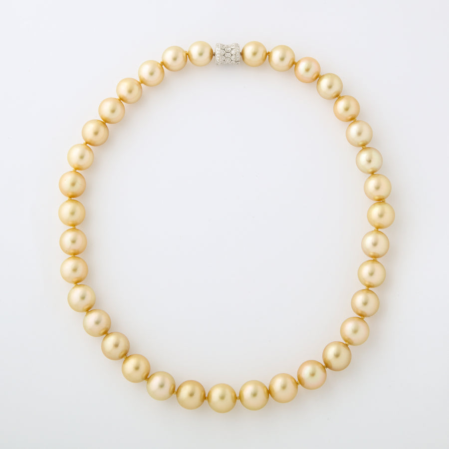Golden Strand Tahitian Pearl + Diamond Necklace
