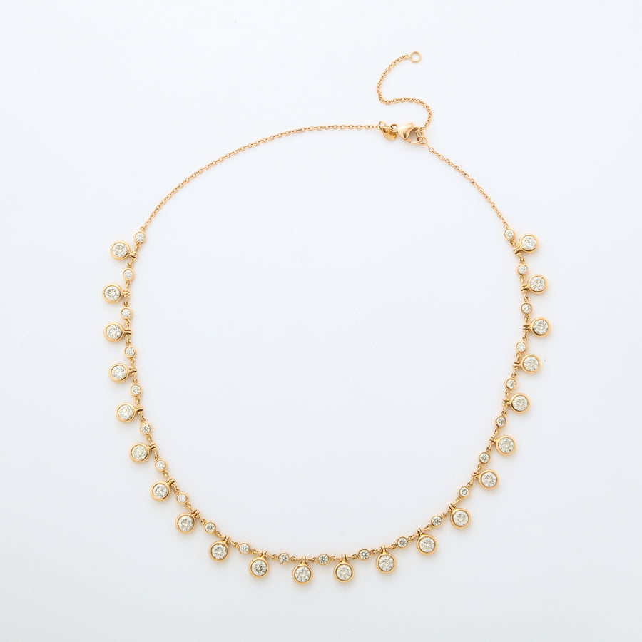 Rose Gold and Articulating Diamond Fringe Necklace