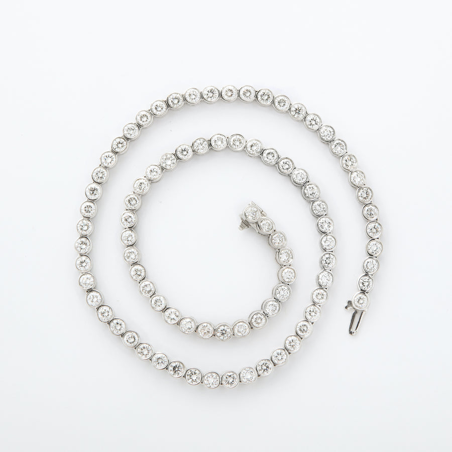 White Gold + Diamond Tennis Necklace