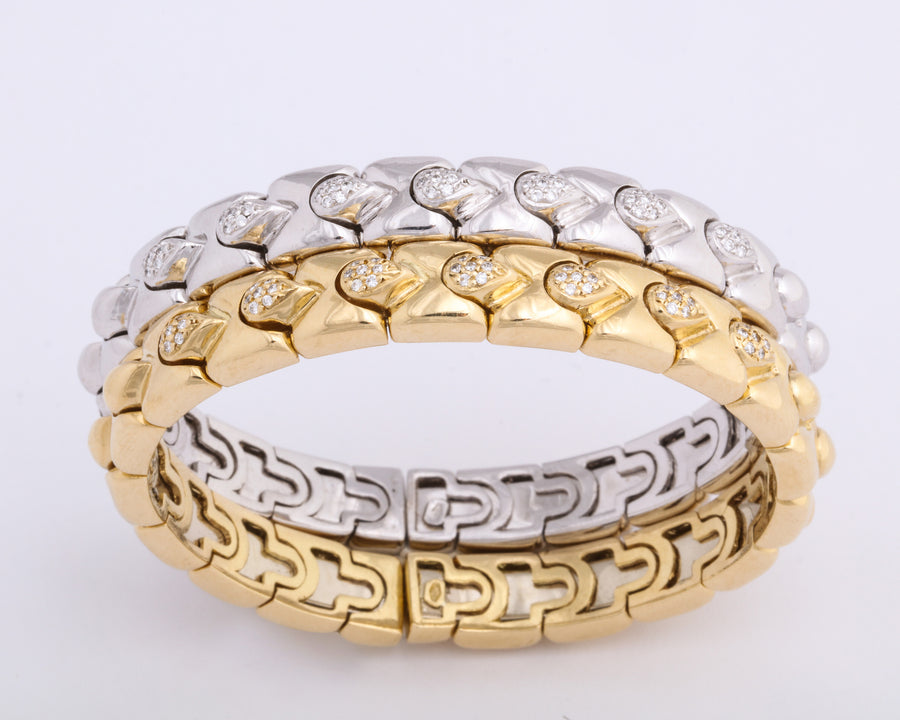 White Gold Diamond Stack Bracelet