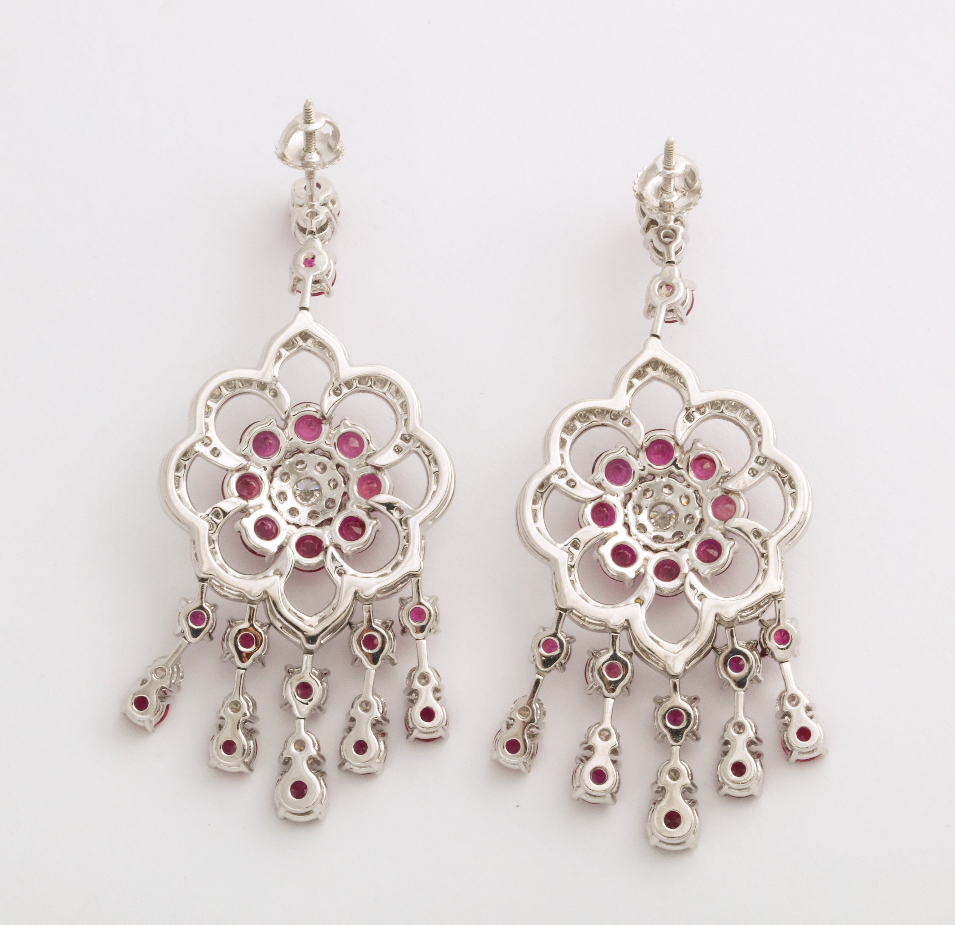 Platinum and Ruby Chandelier Earrings – Emanuel Sharp