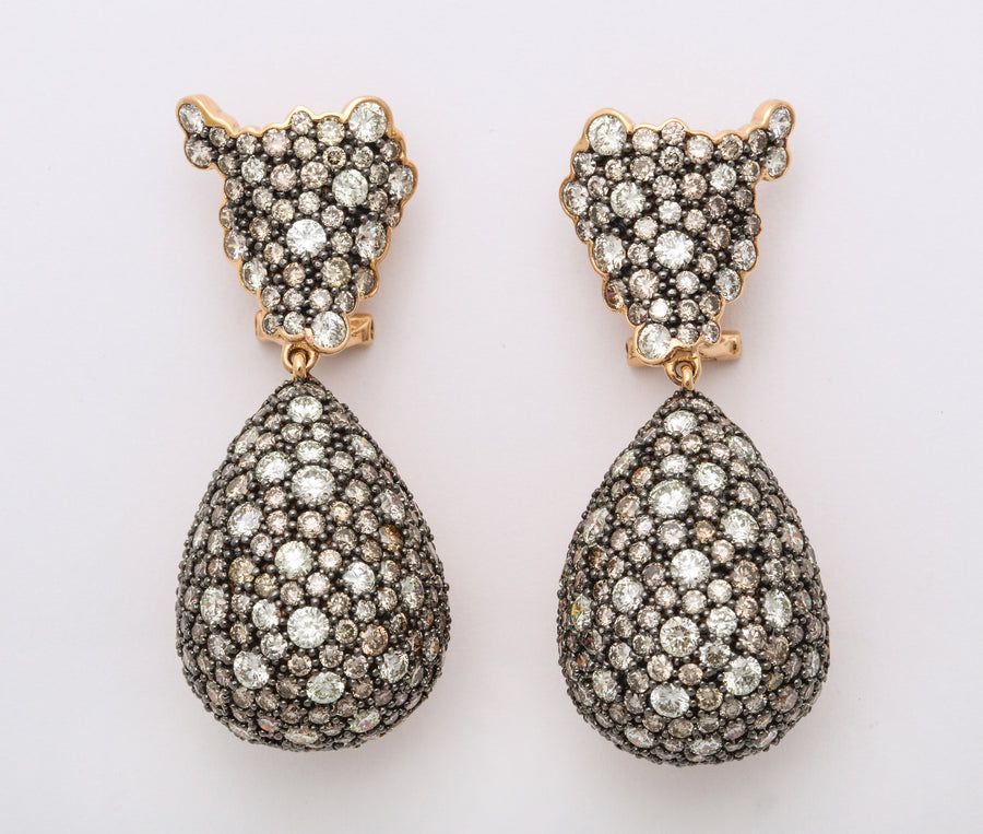 Pear Drop Diamond Earrings