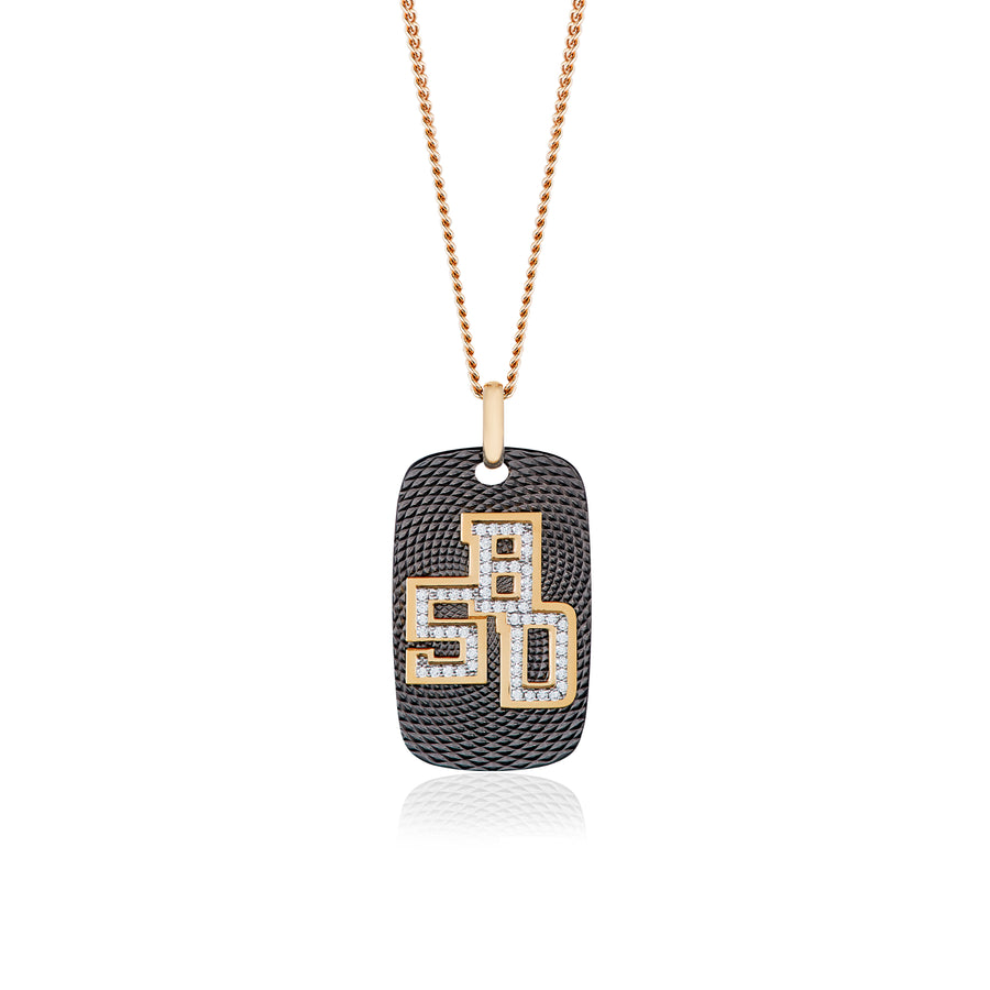 B.5D Necklace with Diamonds