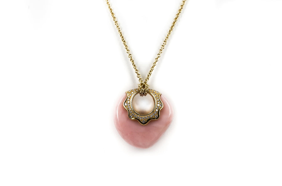 Heart Shaped Coral Pendant