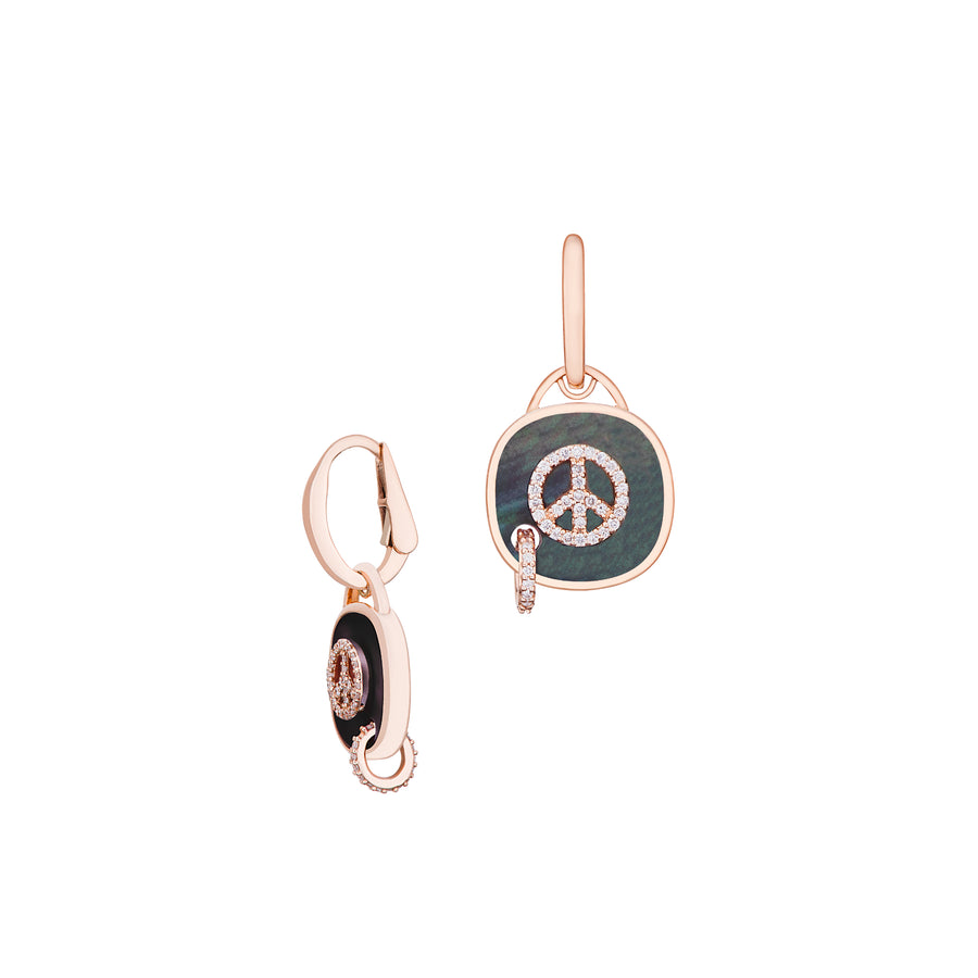 Piercing Peace earrings with Black Mother of Pearl