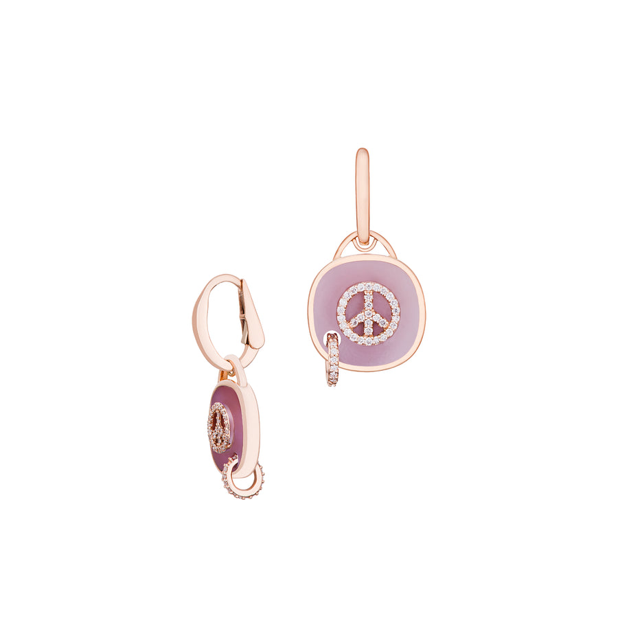 Piercing Peace earrings with Pink Mother of Pearl
