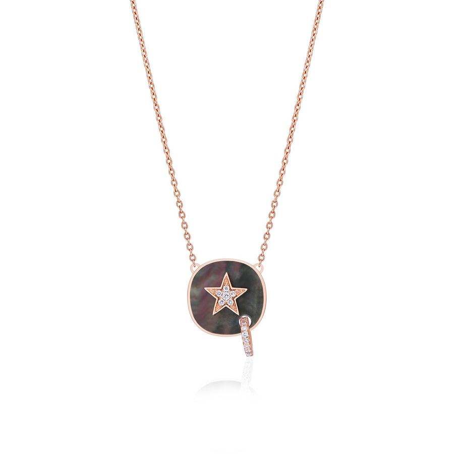 Piercing Star Necklace with Mother of Pearl