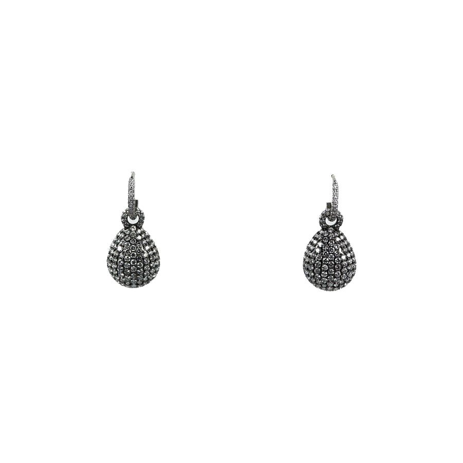Diamond Decorated Drop Ear Pendants